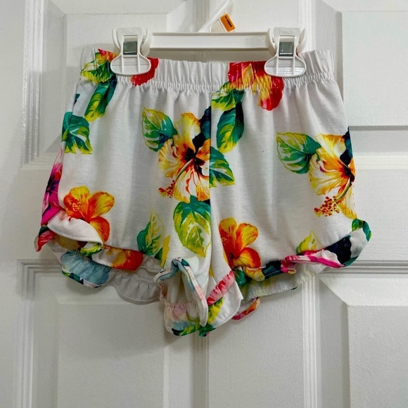 Gap Multicolor Ruffle Hem Sleep Short For Girls Size 6 - Picture 2 of 5